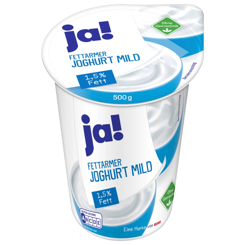 ja! Fettarmer Joghurt mild 1,5% Fett 500g